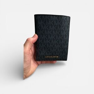 Michael Kors Navy Monogram Passport/Card Holder